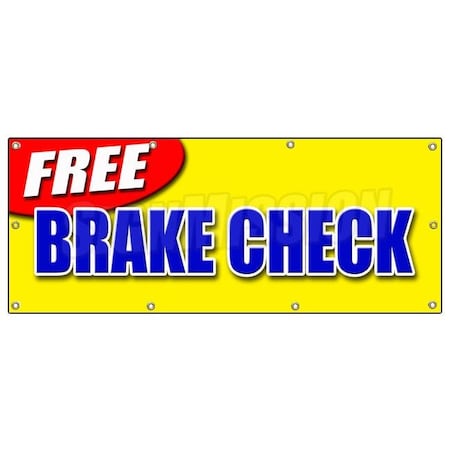FREE BRAKE CHECK BANNER SIGN Fix Repair Brakes Auto Car Shop Mechanic